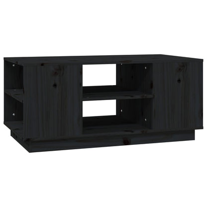 Salontafel 90X49X40,5 Cm Massief Grenenhout Zwart