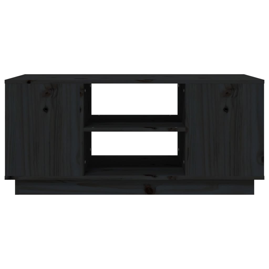 Salontafel 90X49X40,5 Cm Massief Grenenhout Zwart