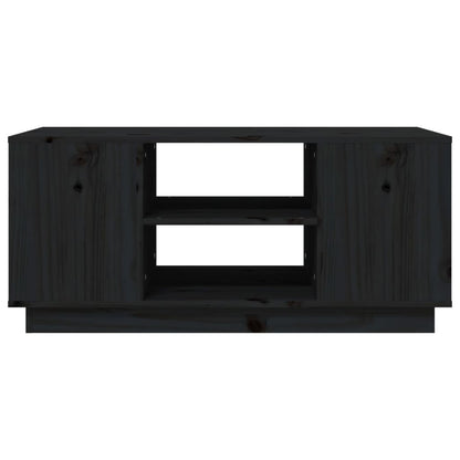 Salontafel 90X49X40,5 Cm Massief Grenenhout Zwart