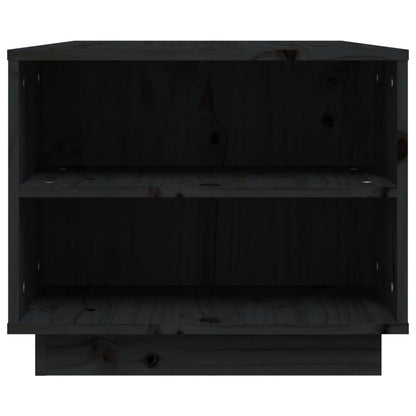 Salontafel 90X49X40,5 Cm Massief Grenenhout Zwart