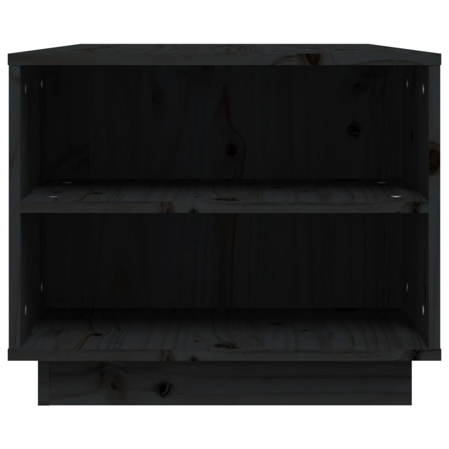 Salontafel 90X49X40,5 Cm Massief Grenenhout Zwart