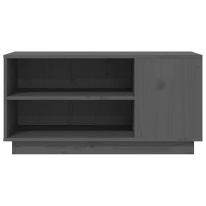 Tv-Meubel 80X35X40,5 Cm Massief Grenenhout Grijs