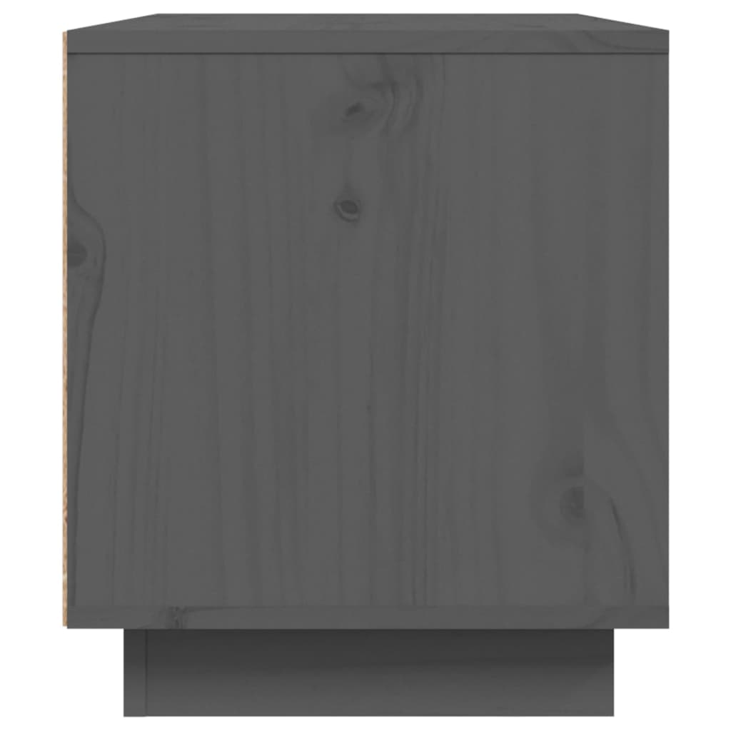 Tv-Meubel 80X35X40,5 Cm Massief Grenenhout Grijs