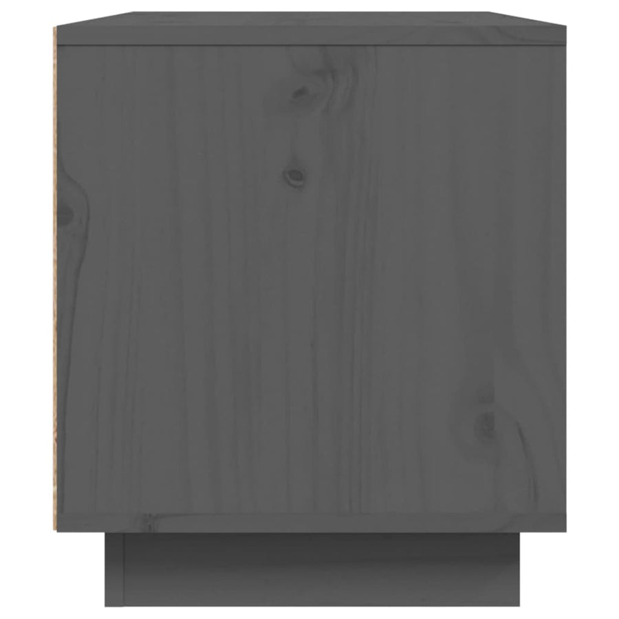 Tv-Meubel 80X35X40,5 Cm Massief Grenenhout Grijs