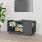 TV Cabinet 80x35x40.5 cm Solid Pine Wood Grey