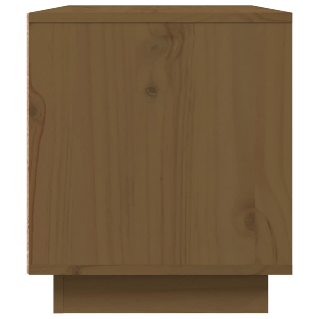 Tv-Meubel 80X35X40,5 Cm Massief Grenenhout Honingbruin