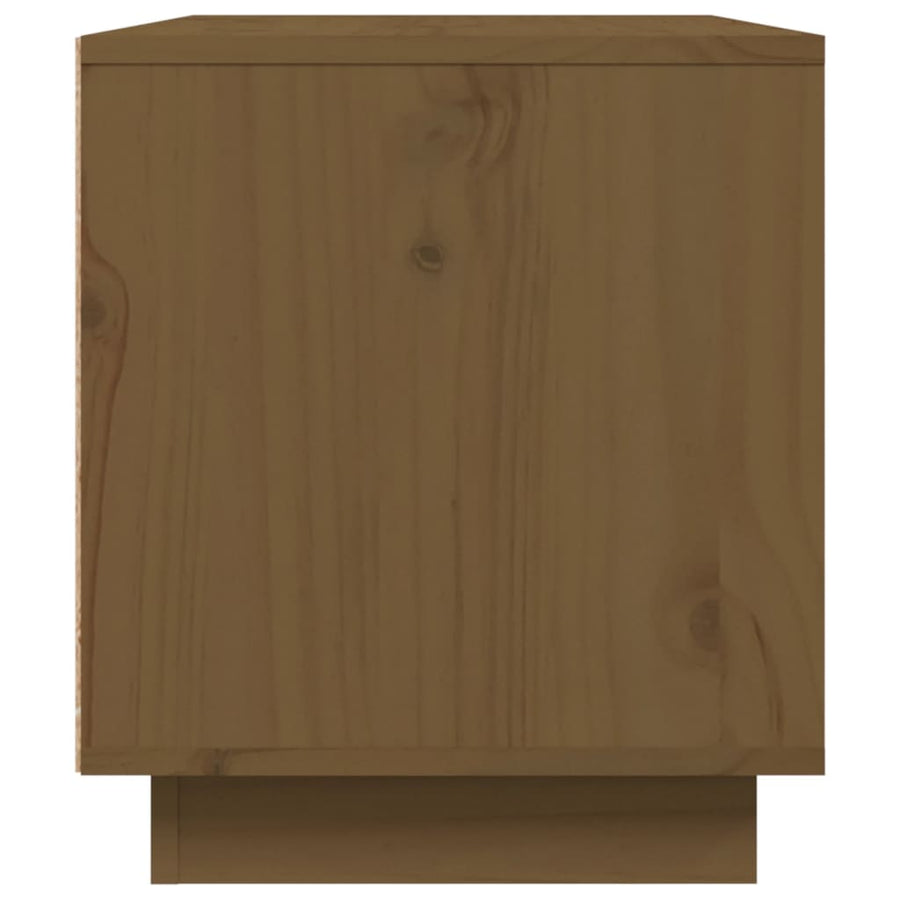 Tv-Meubel 80X35X40,5 Cm Massief Grenenhout Honingbruin