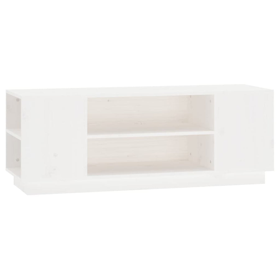 Tv-Meubel 0X35X40,5 Cm Massief Grenenhout Wit