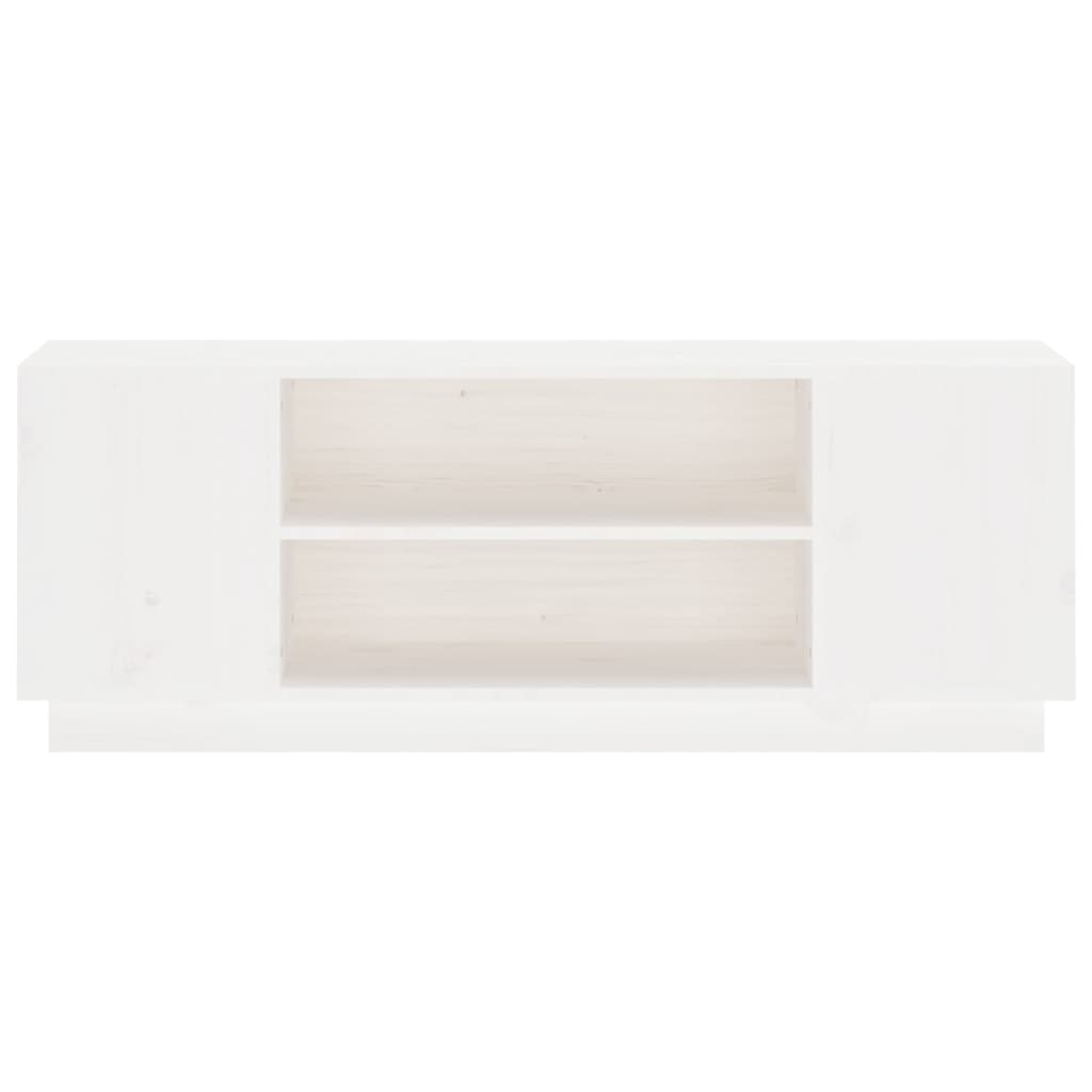 Tv-Meubel 0X35X40,5 Cm Massief Grenenhout Wit