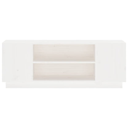 Tv-Meubel 0X35X40,5 Cm Massief Grenenhout Wit
