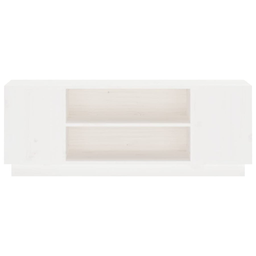 Tv-Meubel 0X35X40,5 Cm Massief Grenenhout Wit