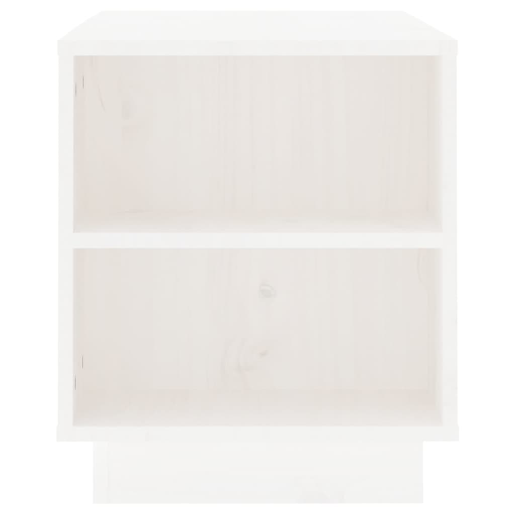 Tv-Meubel 0X35X40,5 Cm Massief Grenenhout Wit
