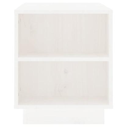Tv-Meubel 0X35X40,5 Cm Massief Grenenhout Wit