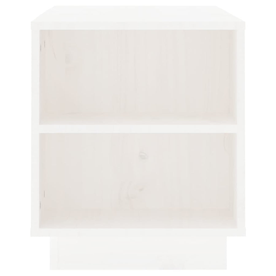 Tv-Meubel 0X35X40,5 Cm Massief Grenenhout Wit