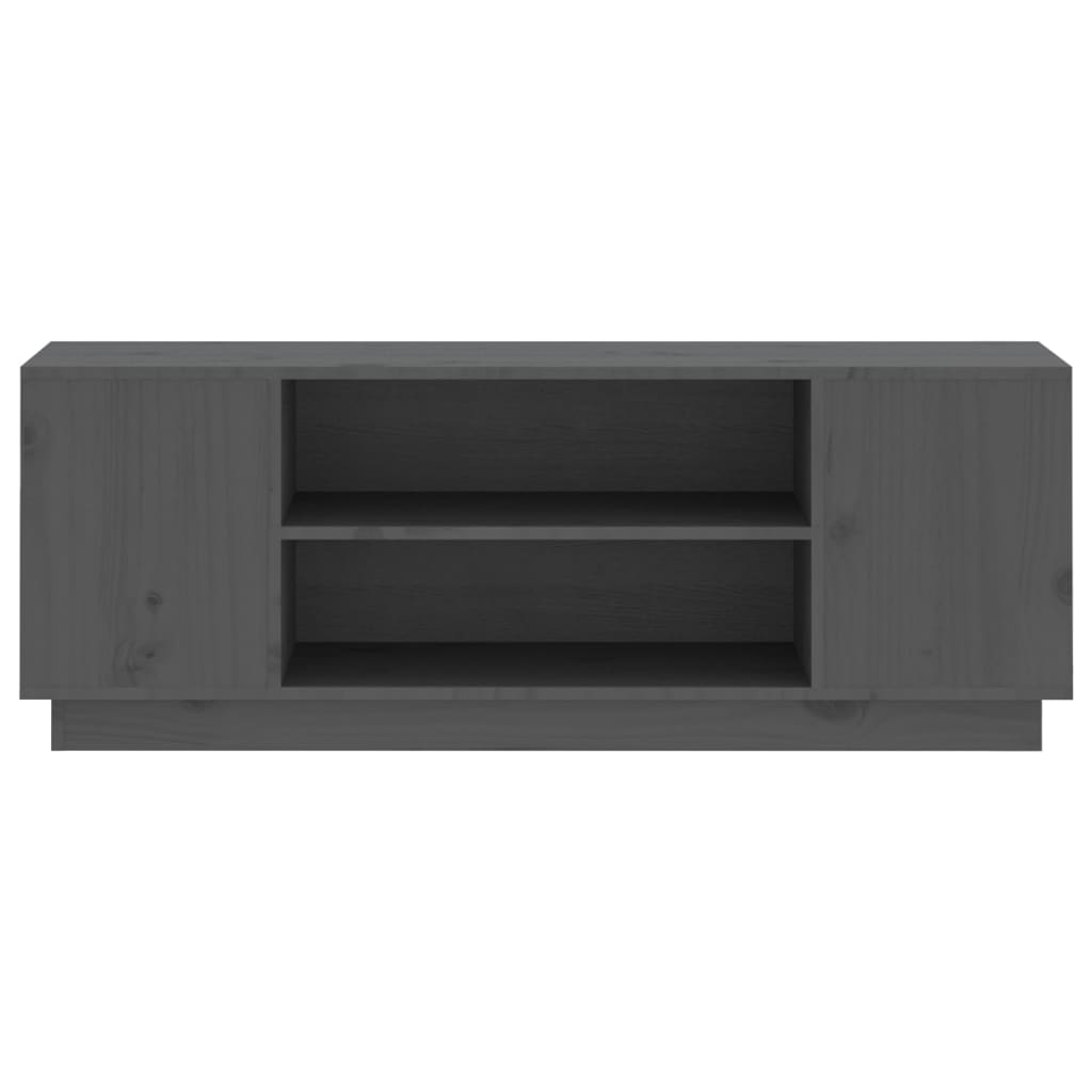 Tv-Meubel 0X35X40,5 Cm Massief Grenenhout Grijs
