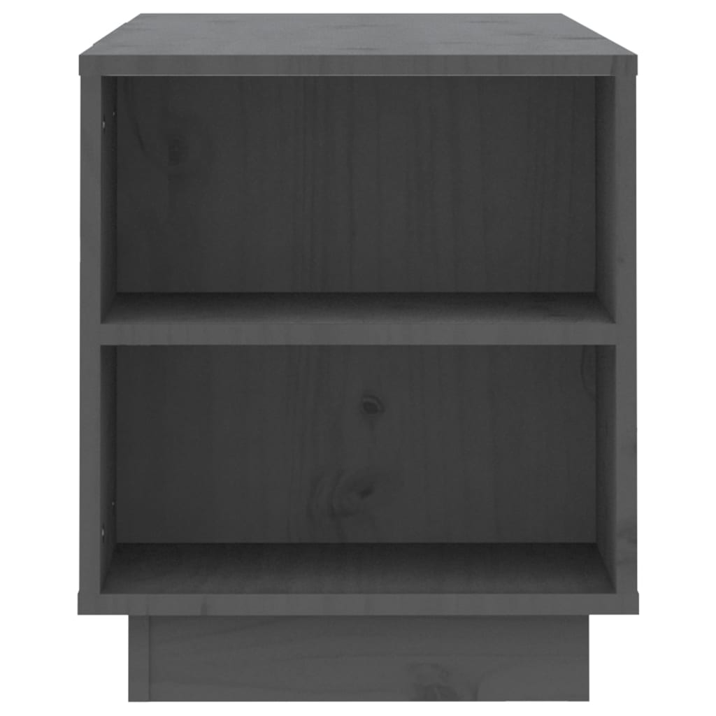 Tv-Meubel 0X35X40,5 Cm Massief Grenenhout Grijs