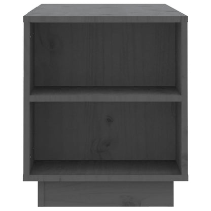 Tv-Meubel 0X35X40,5 Cm Massief Grenenhout Grijs