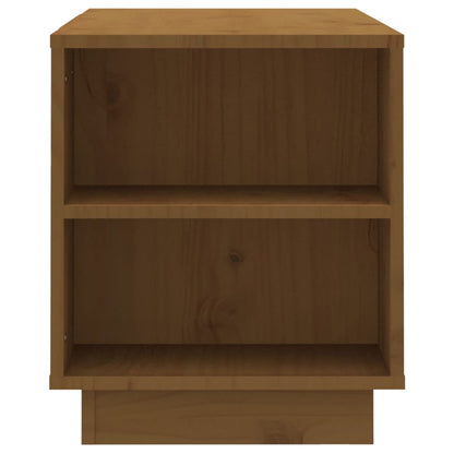 Tv-Meubel 0X35X40,5 Cm Massief Grenenhout Honingbruin honey brown