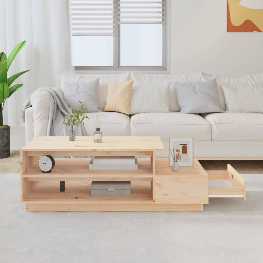 Salontafel 20X50X40,5 Cm Massief Grenenhout Naturel