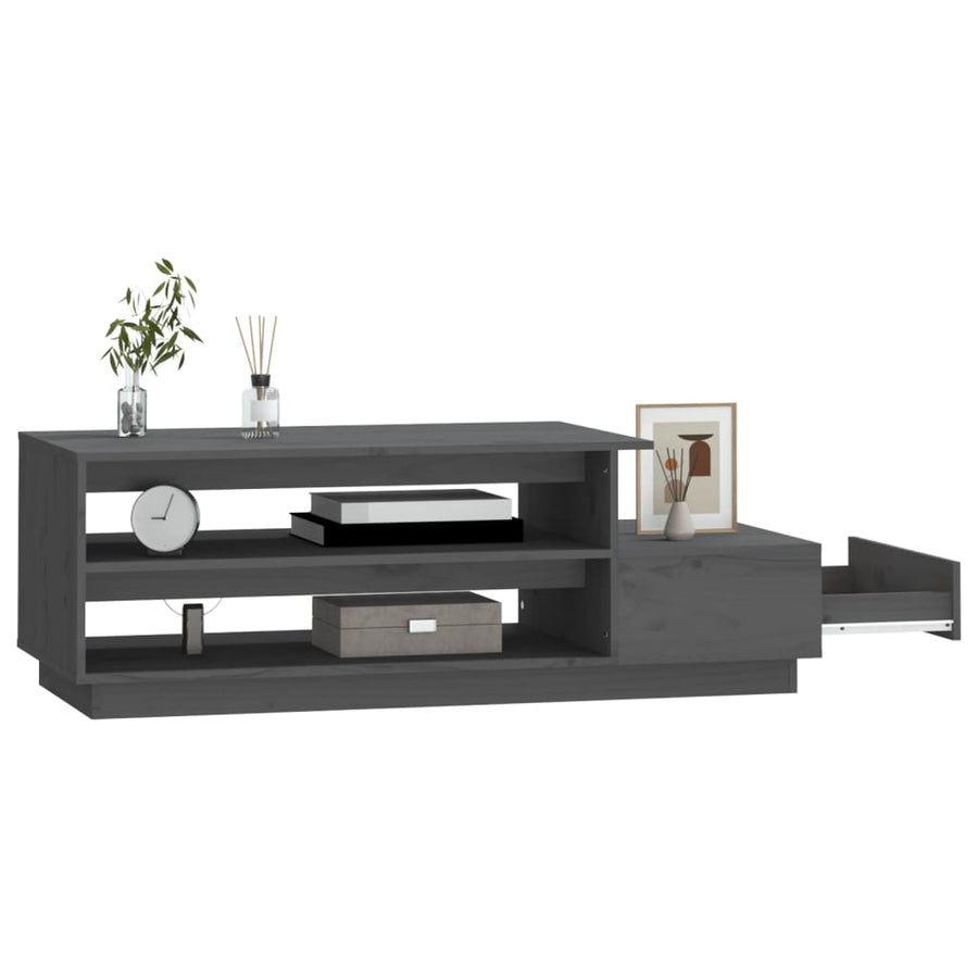 Salontafel 20X50X40,5 Cm Massief Grenenhout Grijs