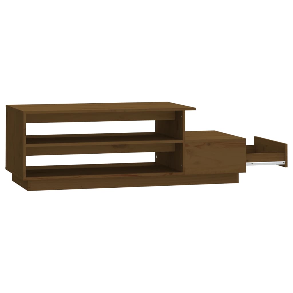 Salontafel 20X50X40,5 Cm Massief Grenenhout Honingbruin