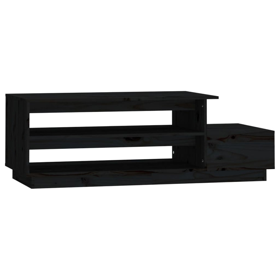 Salontafel 120X50X40,5 Cm Massief Grenenhout Zwart
