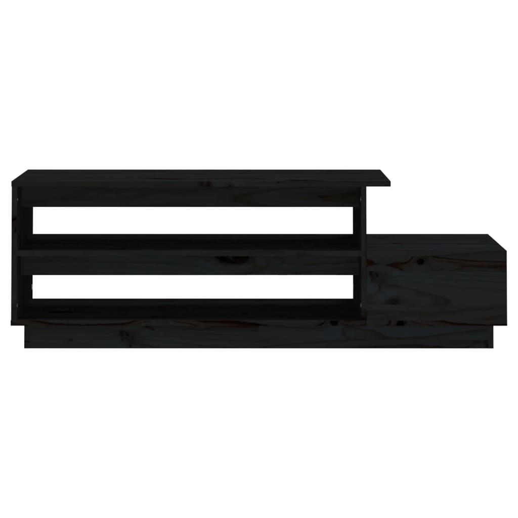 Salontafel 120X50X40,5 Cm Massief Grenenhout Zwart