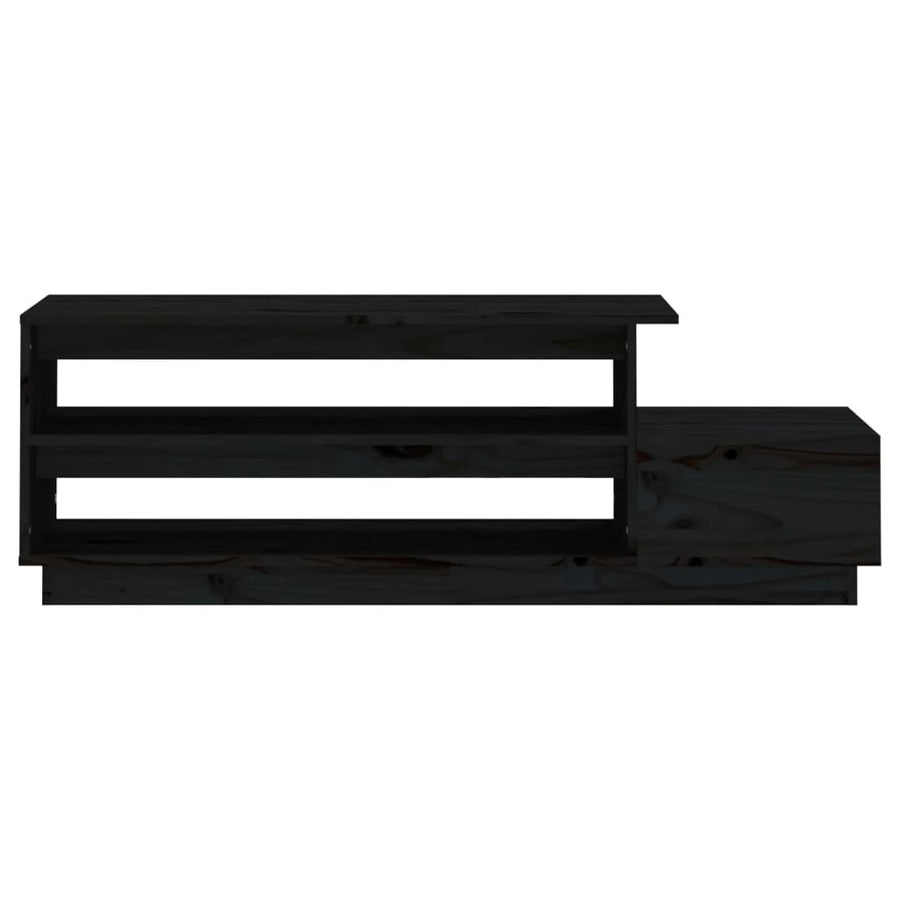 Salontafel 120X50X40,5 Cm Massief Grenenhout Zwart