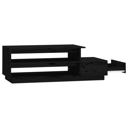 Salontafel 120X50X40,5 Cm Massief Grenenhout Zwart