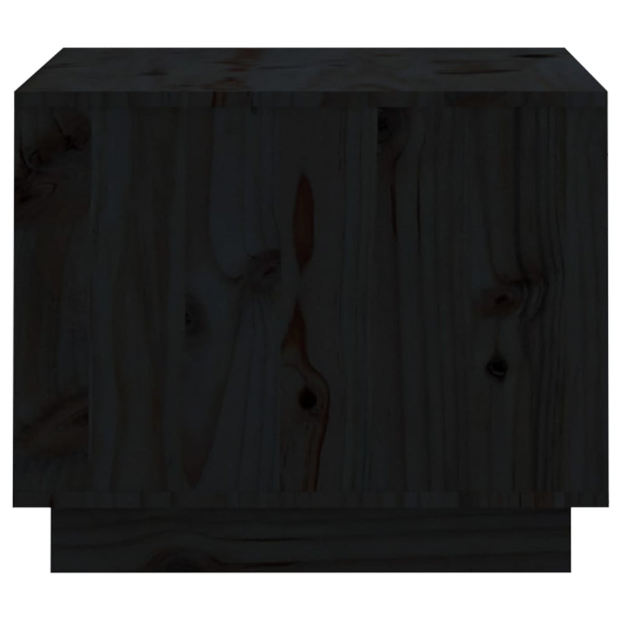 Salontafel 120X50X40,5 Cm Massief Grenenhout Zwart
