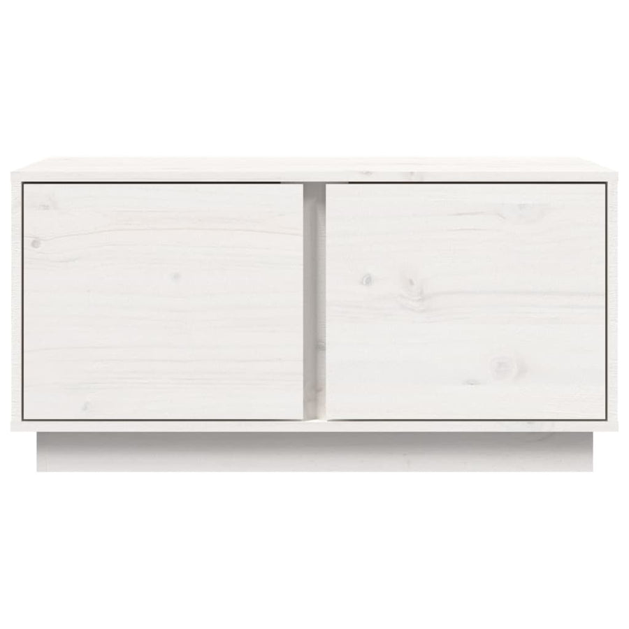 Salontafel 80X50X40 Cm Massief Grenenhout Wit