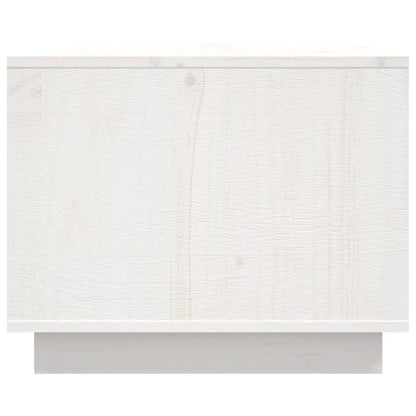 Salontafel 80X50X40 Cm Massief Grenenhout Wit