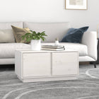Coffee table 80x50x40 cm solid pine wood white