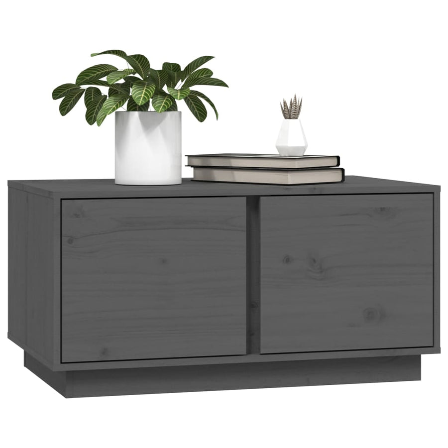 Salontafel 80X50X40 Cm Massief Grenenhout Grijs