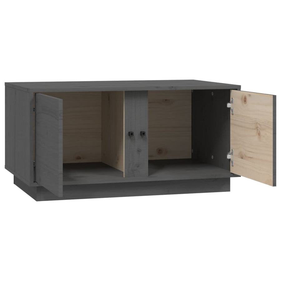 Salontafel 80X50X40 Cm Massief Grenenhout Grijs