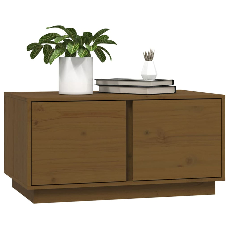 Salontafel 80X50X40 Cm Massief Grenenhout Honingbruin