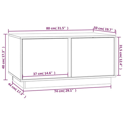 Salontafel 80X50X40 Cm Massief Grenenhout Honingbruin