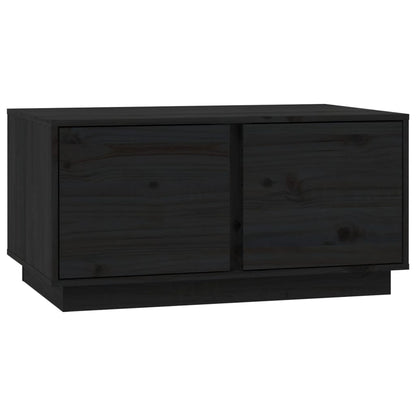 Salontafel 80X50X40 Cm Massief Grenenhout Zwart