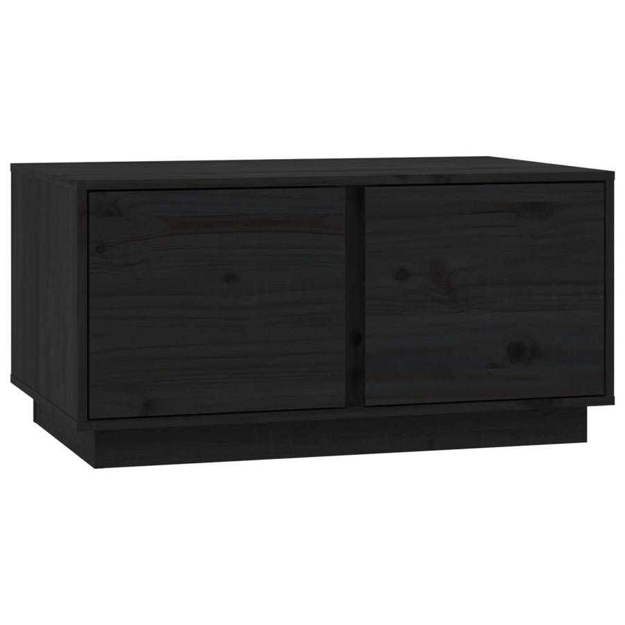 Salontafel 80X50X40 Cm Massief Grenenhout Zwart