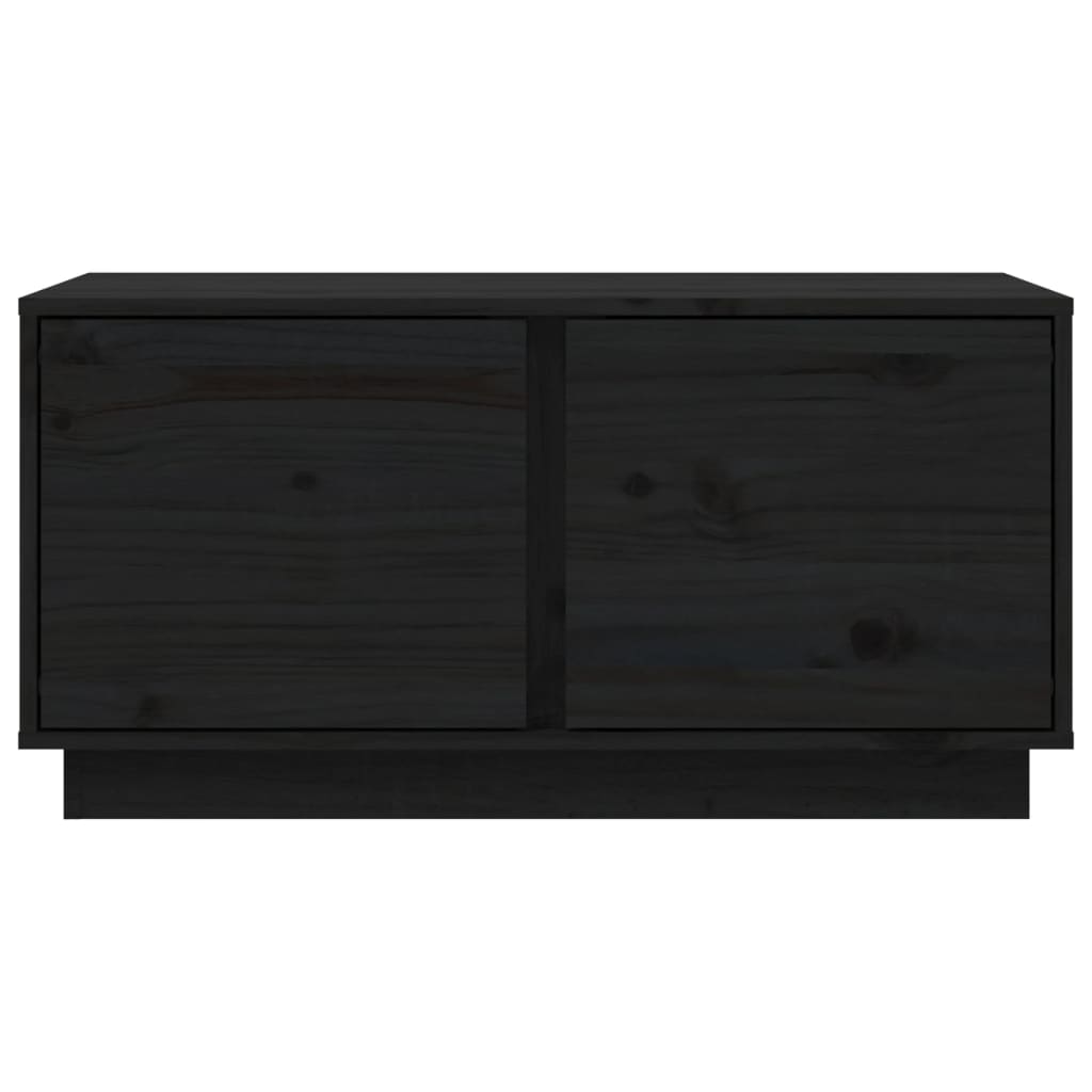 Salontafel 80X50X40 Cm Massief Grenenhout Zwart