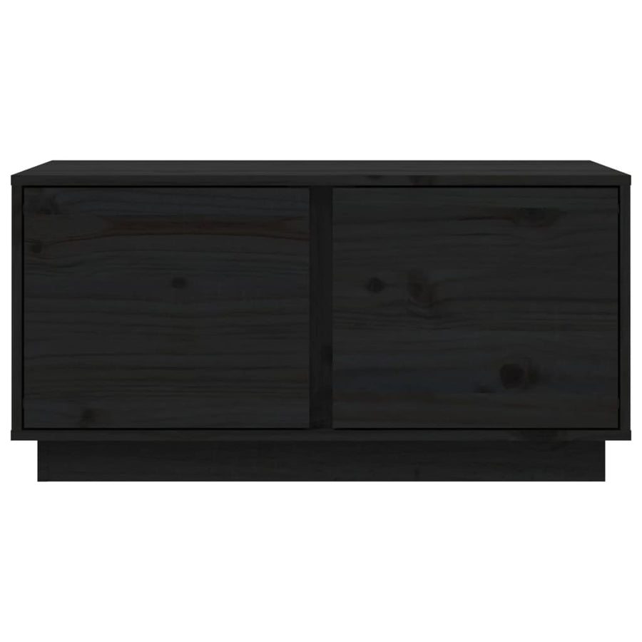 Salontafel 80X50X40 Cm Massief Grenenhout Zwart