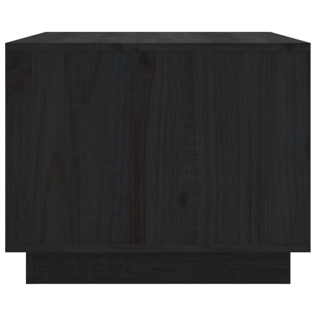 Salontafel 80X50X40 Cm Massief Grenenhout Zwart
