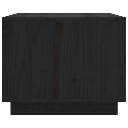 Salontafel 80X50X40 Cm Massief Grenenhout Zwart