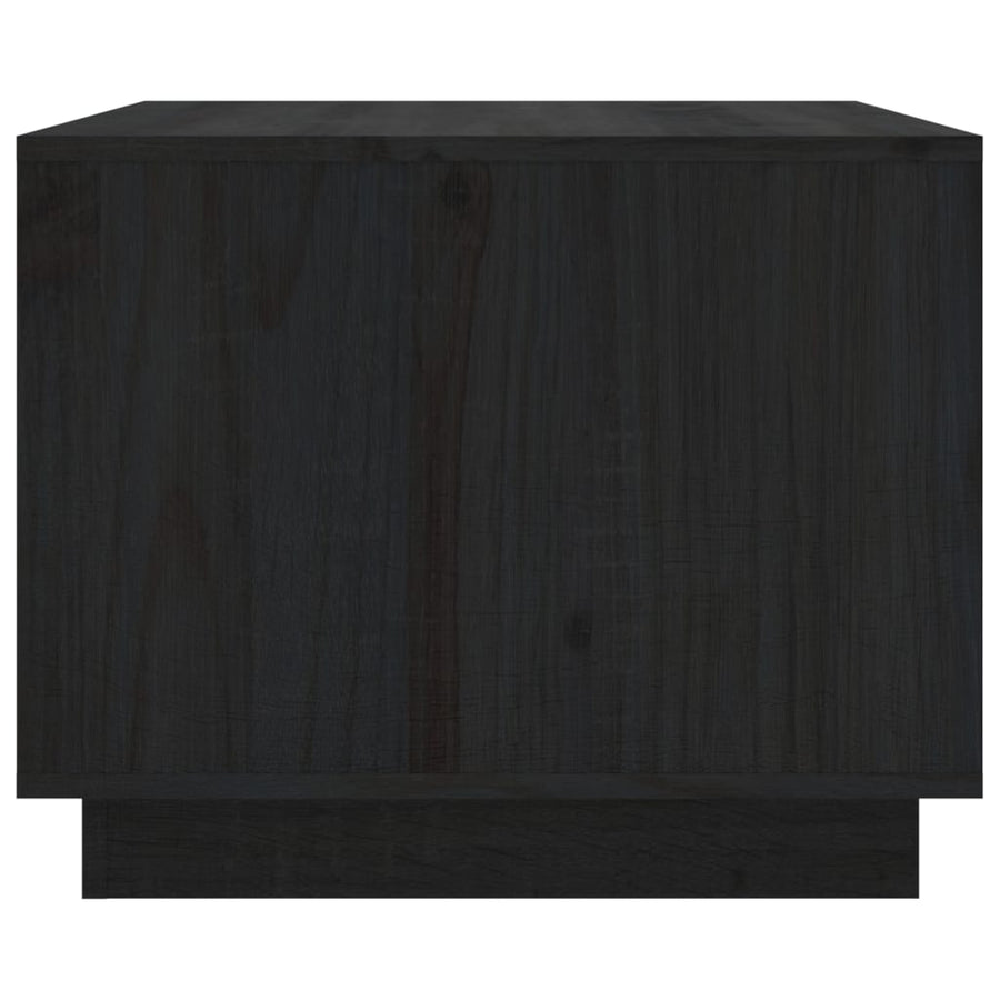 Salontafel 80X50X40 Cm Massief Grenenhout Zwart