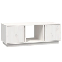 Salontafel 110X50X40 Cm Massief Grenenhout Wit