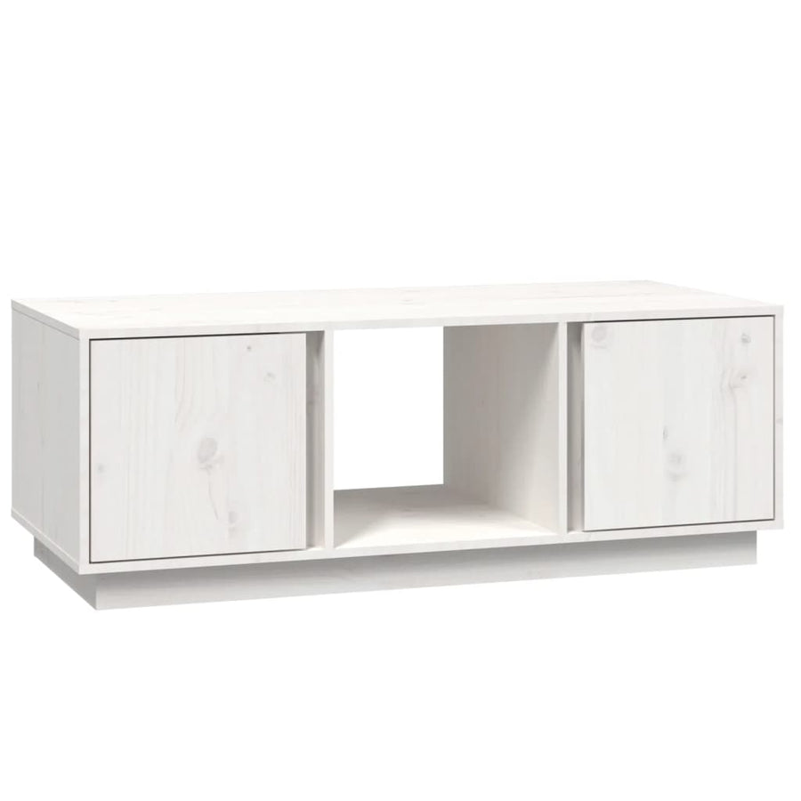 Salontafel 110X50X40 Cm Massief Grenenhout Wit
