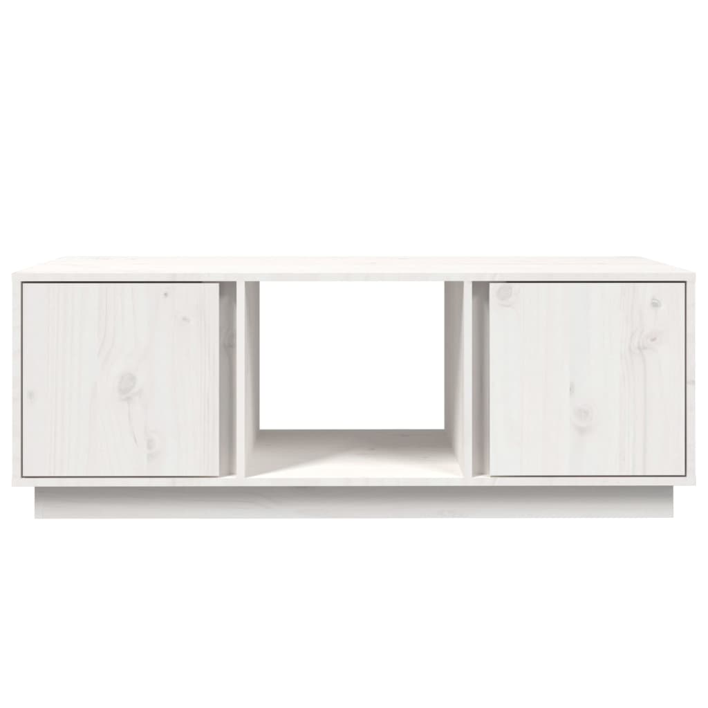 Salontafel 110X50X40 Cm Massief Grenenhout Wit