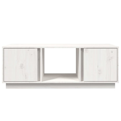 Salontafel 110X50X40 Cm Massief Grenenhout Wit