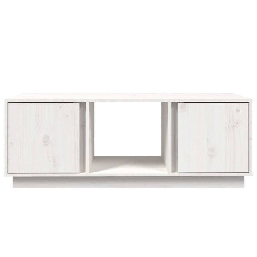 Salontafel 110X50X40 Cm Massief Grenenhout Wit