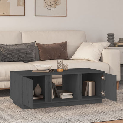Salontafel 110X50X40 Cm Massief Grenenhout Grijs
